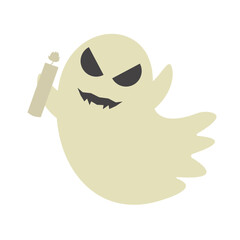 white ghost cartoon vector design
