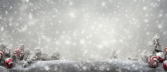 Santa claus and sleigh on the snow covered forest. xmas backgrounding. - obrazy, fototapety, plakaty