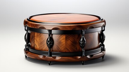 Drum side table isolated on a transparent background. Generative AI.