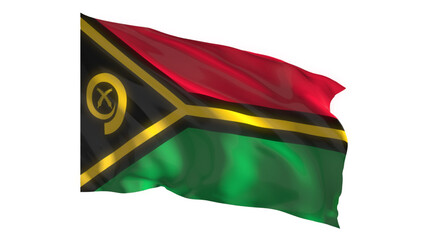 Vanuatu national flag on white background.