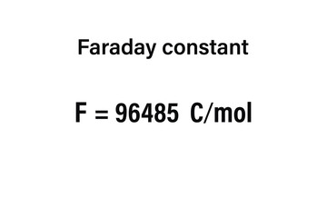 Naklejka na ściany i meble Faraday constant on the white background. Education. Science. Important Physics Formula. Vector illustration.