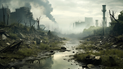 nature overtaken by pollution