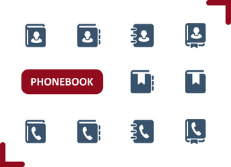 Phonebook Icon. Phone Book, Address Book, Contact List Icon