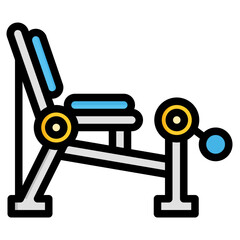  Fitness, Gym, Sport, Training, Equipment Icon, Filled Line style icon vector illustration, Suitable for website, mobile app, print, presentation, infographic and any other project.
