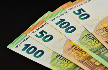 Images of banknotes of various countries. euro banknote photos.