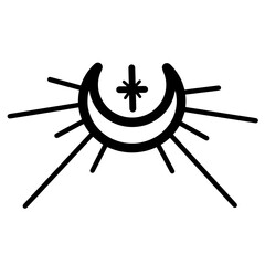 Moon outline design outline tattoo