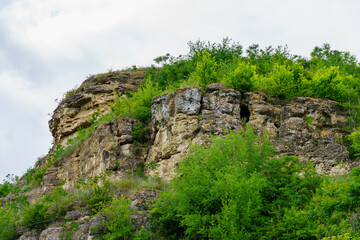 Rocky nature. Background with selective focus and copy space