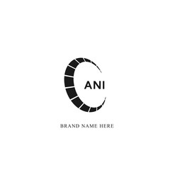 ANI logo. A N I design. White ANI letter. ANI, A N I letter logo design. Initial letter ANI linked circle uppercase monogram logo.