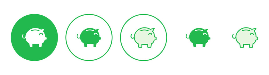 Piggy bank icon vector. piggy money icon