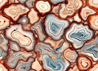Seamless abstract texture of agate rocks. Generative ai