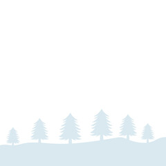Fototapeta premium Winter Pine Tree Forest
