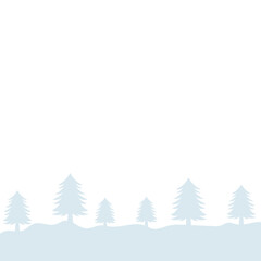 Obraz premium Winter Pine Tree Forest