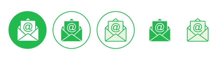 Mail icon set. email icon vector. E-mail icon. Envelope illustration