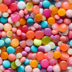 Obraz premium Coloref pills candy seamless pattern texture