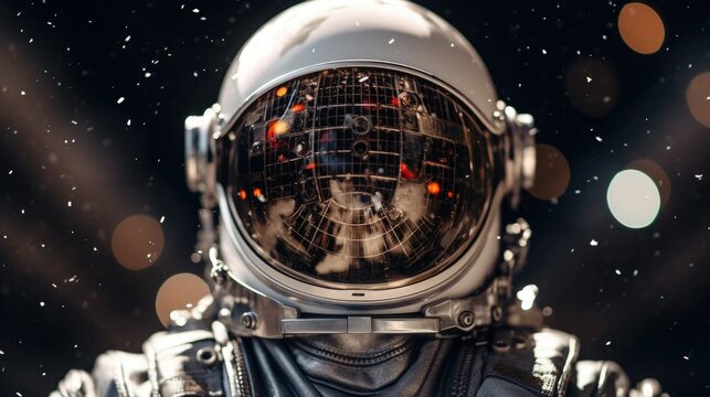 An astronaut in a space suit, AI