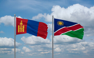 Namibia and Mongolia, country relationship concept