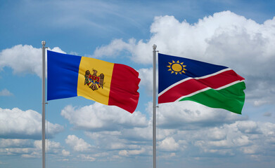 Namibia and Moldova, country relationship concept