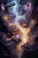 DnD Map Crystal Garden Cave: Majestic Underground Beauty