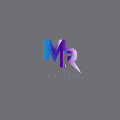 MR initial logo design and vector.