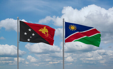 Namibia and Papua New Guinea, country relationship concept