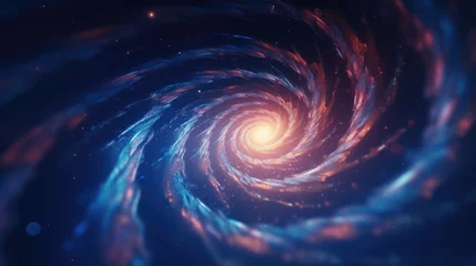 Türaufkleber An abstract image of a spiral galaxy, AI © starush