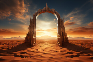 sunrise over the gate