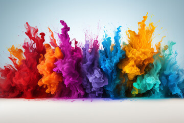 abstract watercolor background, colorful fog