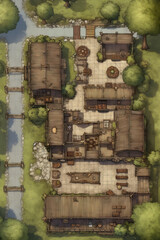 DnD Map Wood Elf Village from Above
