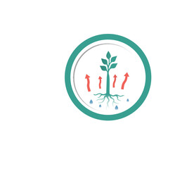 Organic farming icon, plant icon