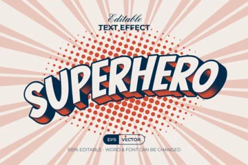 Fotobehang Comic Text Effect Superhero Style. Editable Text Effect. © Mockmenot