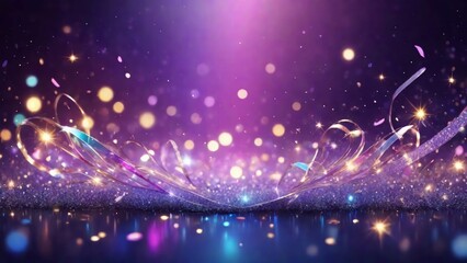 A gorgeous glittery, sparkling, abstract background is a great choice for your project. It will create a feeling of elegance, luxury and dynamism that will captivate your viewers. Generative AI
