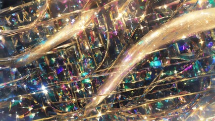A gorgeous glittery, sparkling, abstract background is a great choice for your project. It will create a feeling of elegance, luxury and dynamism that will captivate your viewers. Generative AI