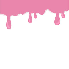 Melted pink ice cream 