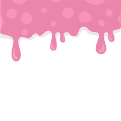 Melted pink ice cream 