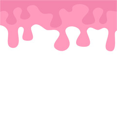 Melted pink ice cream 