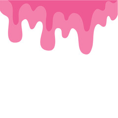 Melted pink ice cream 