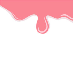 Melted pink ice cream 