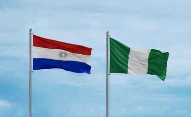 Nigeria national flags, country relationship concept