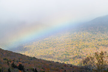 Rainbow and clearing storm in the Northern Presidential Range, White Mountains, New Hampshire