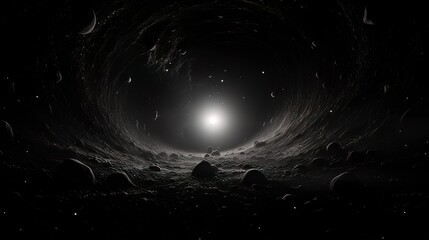 Black hole in space, fantasy. Generation AI - obrazy, fototapety, plakaty