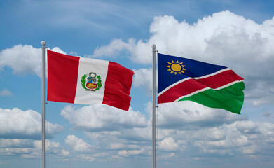 Namibia and Peru, country relationship concept