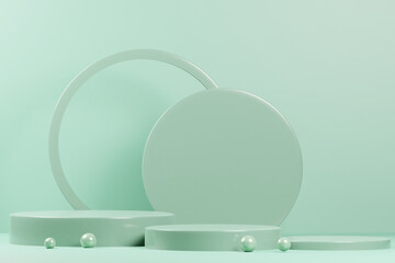 Podium 3d rendering illustration product mockup element