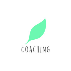 Lead green nature coaching name logo design idea