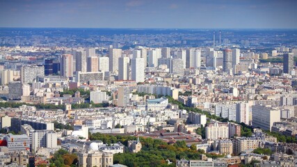 Fototapeta na wymiar Modern Paris - apartment building district in 13th Arrondissement