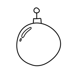 Christmas and new year line icons vector PNG