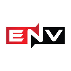ENV Monogram Initial Letters Logo
