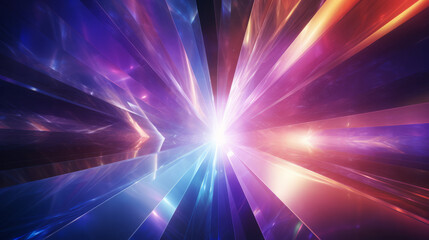Obraz premium Crystal rainbow prism light effect. Background overlay pattern design.