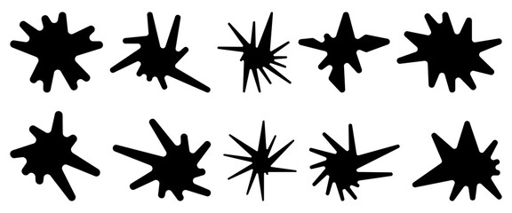 set of splash blots with rounded corners