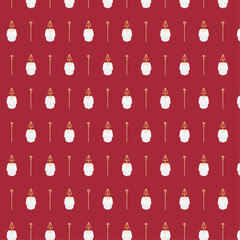 Bordeaux pattern with Sinterklaas head