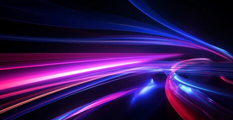 futuristic light rush, vibrant streaks creating an ethereal tunnel of glowing beams and abstract beauty.